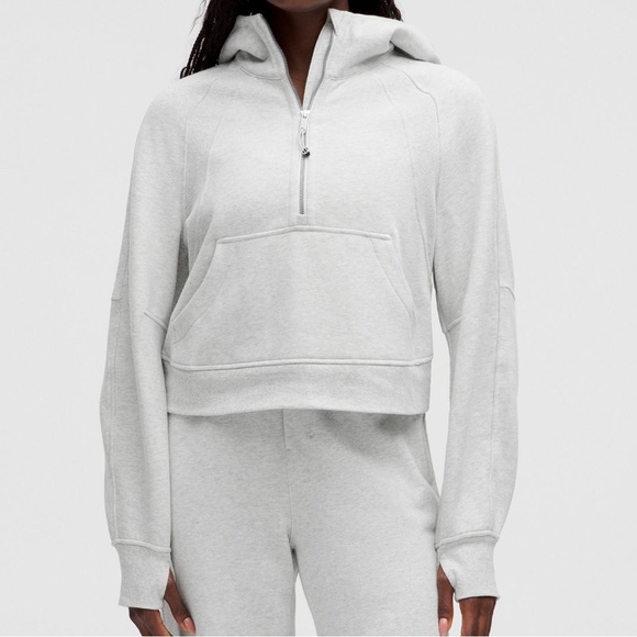 Lululemon Women’s Scuba Oversized Half Zip Hoodie Heather Grey XS/S - Picture 1 of 7